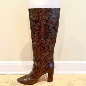 NWT INC Snake Print Knee-High Boots